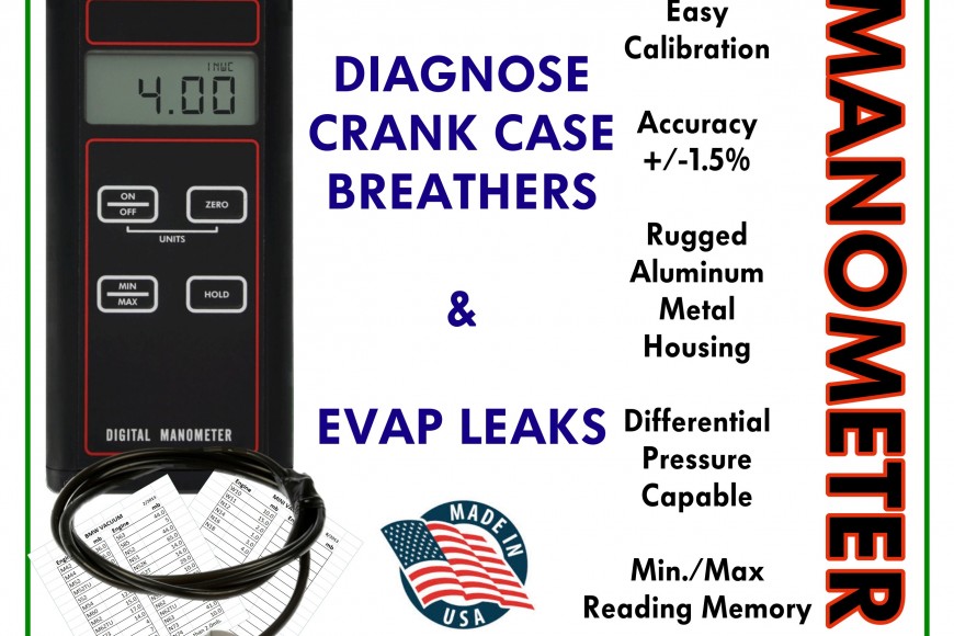 GT-CCV15  —  New Crank Case Breather and Evap Manometer